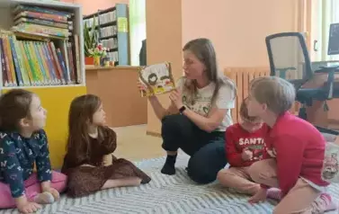 Lekcja biblioteczna - oddział III Motyle 1