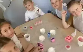Kolorowe warsztaty mydlarskie w grupie "Zuchy" 3